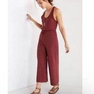 Anthropologie Burgundy Jumpsuit